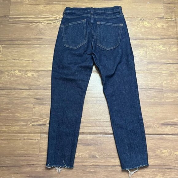 Everlane Mid Rise Skinny Ankle Denim Jeans in Dark Indigo Wash Women Size 27 - Picture 3 of 10
